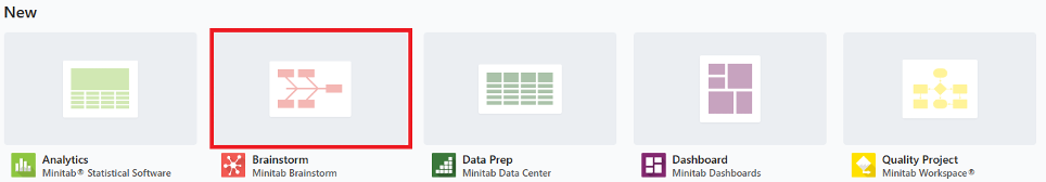 Minitab Solution Center – päänäkymä.